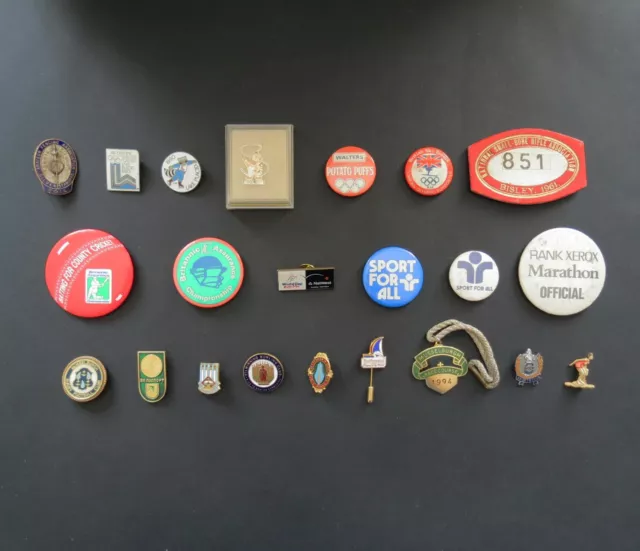 Vintage Sports Lapel Badges / Pins – Sold Individually - Olympics, Cricket etc.