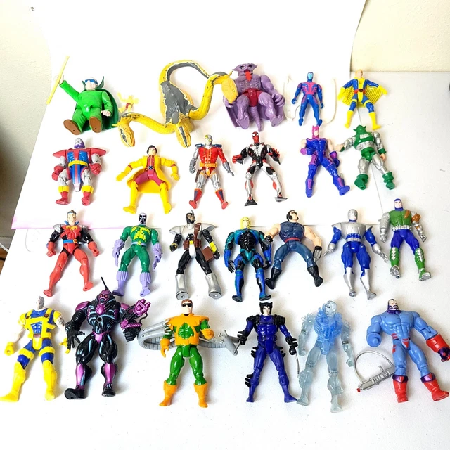 Vintage 1990’s Toy Biz Marvel Action Figures LOT OF 24, Read Description