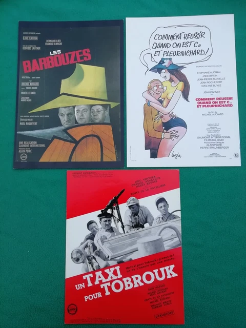 Lot De 3 Synopsis Michel Audiard Un Taxi Pour Tobrouk, Les Barbouzes, Comment..