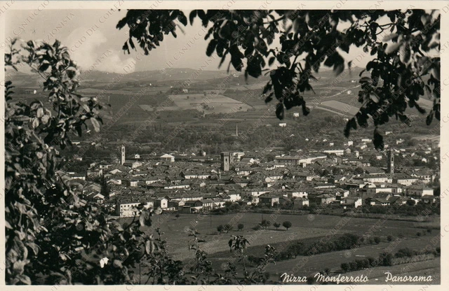 1948 NIZZA MONFERRATO Panorama Asti Cartolina