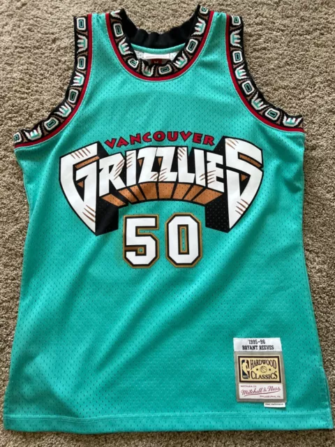 vtg rare vancouver grizzlies #4 scott game worn champion jersey size 44 + 3