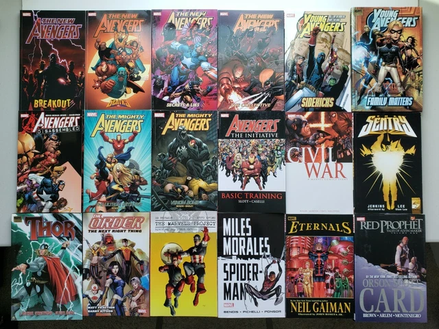 AVENGERS 19 TPB Lot Marvel Comics MIGHTY Young NEW Thor CIVIL WAR Initiative