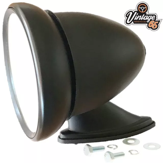 Kit Auto Hot Rod Retro Stile Bullet Nero Regolabile Piatto Specchietto Laterale