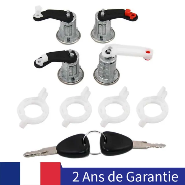Kit 4 Serrures Barillets Porte Pour Renault Master Ii 1998-2010 7701470952
