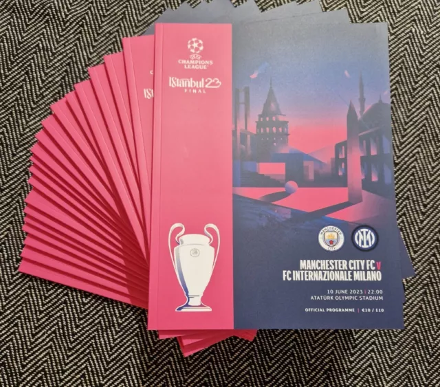 UEFA CHAMPIONS LEAGUE FINAL 2023 Man City v Inter Milan PROGRAMME IN STOCK!