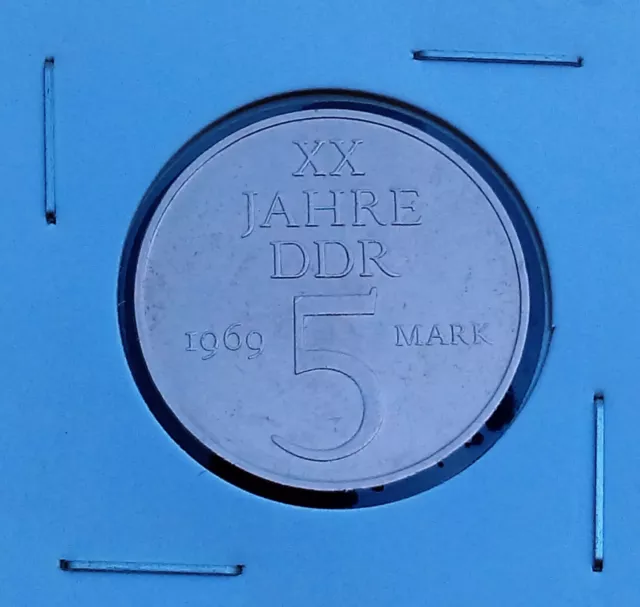 5 Mark 1969,  20 Years of GDR, German Democratic Republic, DDR coin, Rarre !