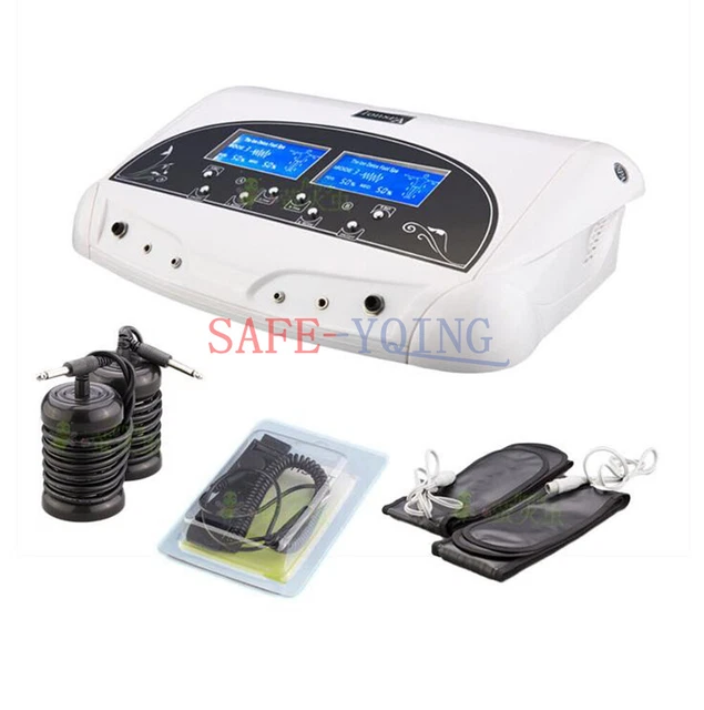 ONE LCD Doble Ion Detox Iónico Baño de Pie Spa Máquina Limpia Cinturón Infrarrojo