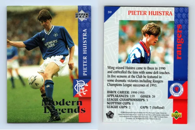 Pieter Huistra #59 Glasgow Rangers 1997-98 Upper Deck Football Trading Card