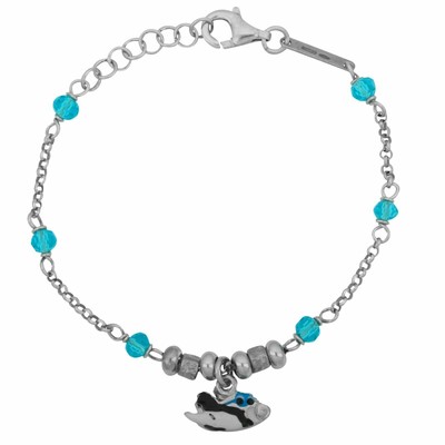 Bracelet Enfant Ours En Peluche Bleu Boule Pendentif 925er Argent Rhodie Fille Eur 40 05 Picclick Fr
