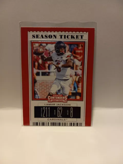 2019 Panini Contenders Draft Tickets Season Ticket #61 Lamar Jackson Louisville