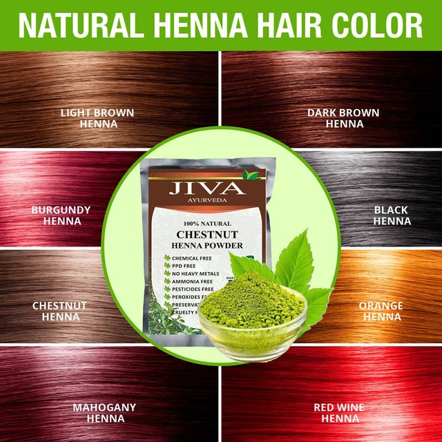 Poudre De Henné 100% Biologique Pour Cheveux - Sans Ammoniac Ni PPD - Date Péremption 01/2026