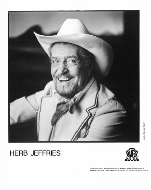 1995 Vintage photograph HERB JEFFRIES - Warner Bros Western Records