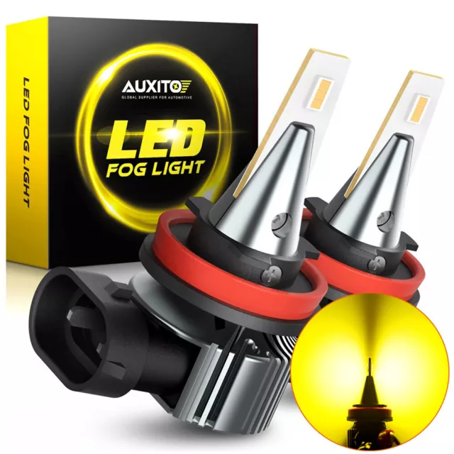 AUXITO H11 H8 LED Driving Fog Light Bulb Super Bright 4000LM Golden Yellow