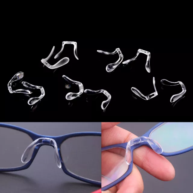 2pcs Silicone Anti-Slip Stick On Nose Pads Pad Eyeglass Sunglasses Eye Glasses