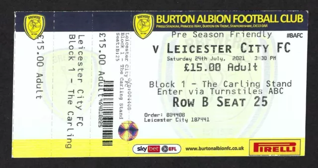 Burton Albion x Leicester City 09/08/2023 na Taça da EFL 2023/24, Futebol