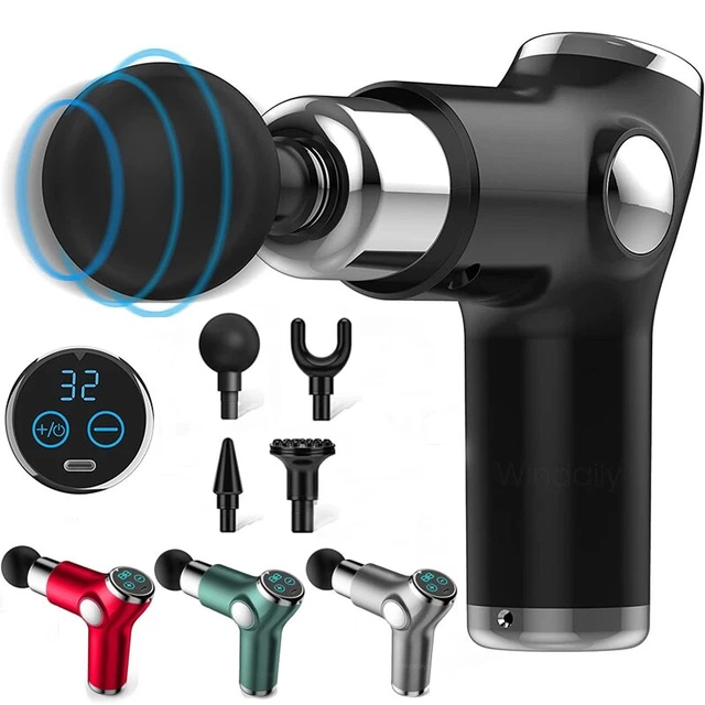 Mini LCD Massage Gun 32 Speed Touch Screen Deep Tissue Muscle Mini Massager