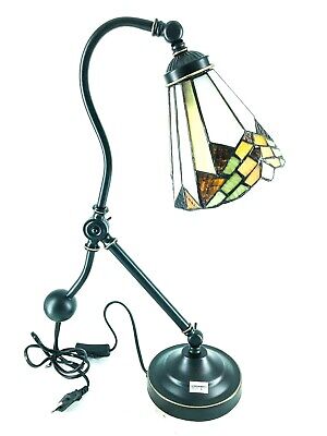 Lampada da tavolo regolabile con paralume in stile Tiffany arredo ambiente casa