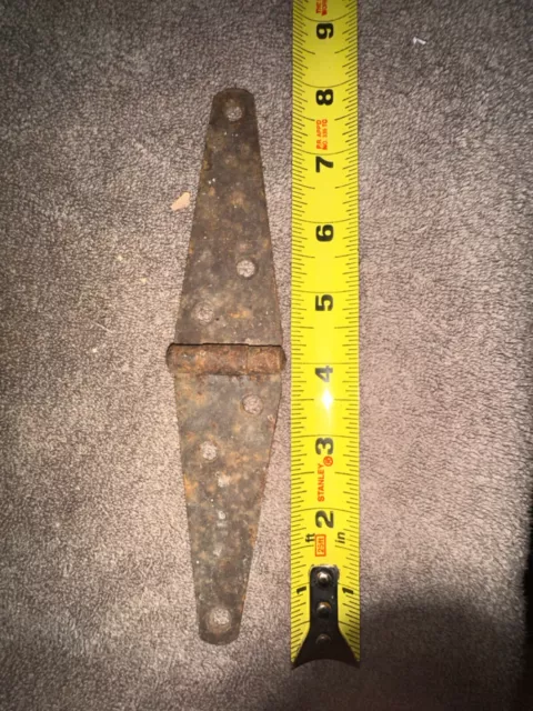 Vintage Rustic Hinges Pair Barn Find Door Shed Gate Strap Hinge