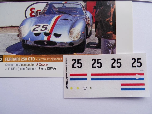 Ferrari 250 GTO #25 24 Heures Du Mans 1963 1/43 A.M.R. – Édition RARE Avec Présentoir – État Neuf