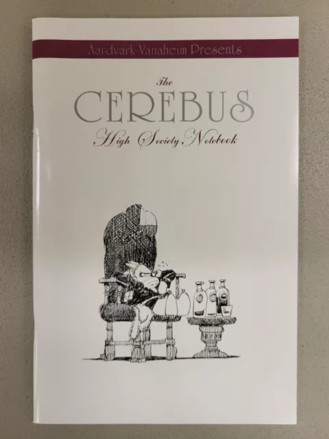 Cerebus High Society Notebook Dave Sim Aardvark Vanaheim*