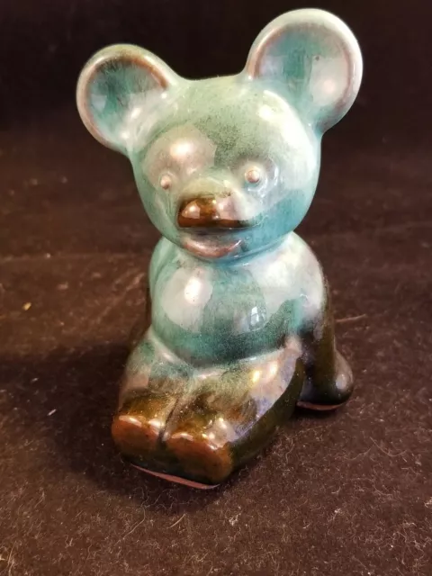 vintage glazed clay Teddy Bear figurine