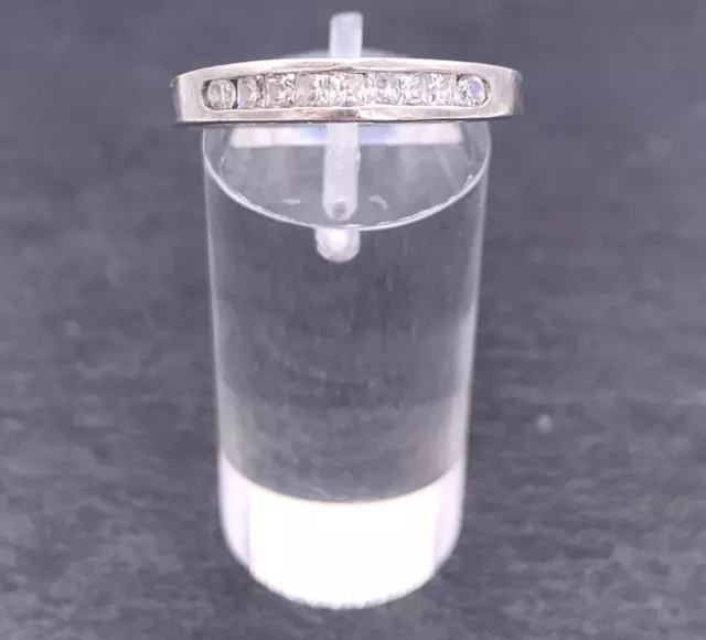 925 Bague en Argent, Zircon, Taille de Bague au Choix 64, Femmes, Bon État