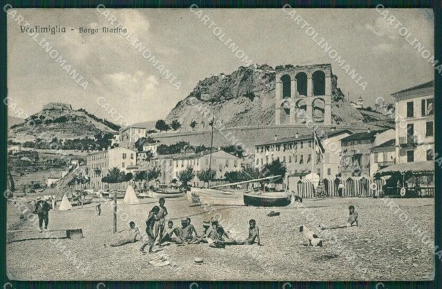 Imperia Ventimiglia Borgo Marina ABRASA cartolina KV5650