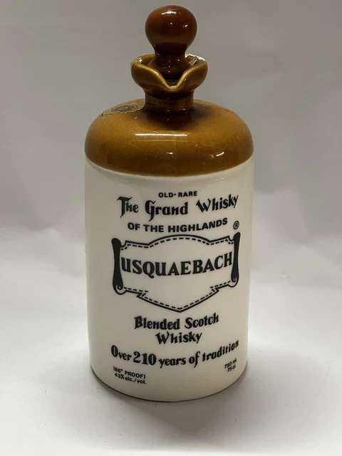 USQUAEBACH Scotch Whisky Glasgow Scotland With Stopper  Heavy Jug Complete Nice
