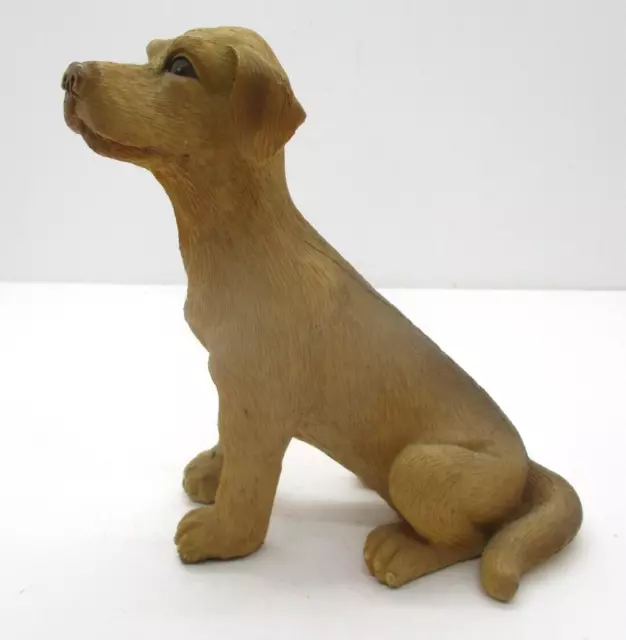 Vintage Brown Resin Dog Figurine Sculpture