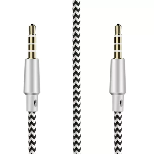 3.5mm 4 Pole Aux Cable 4 position Stereo Mic Audio MM Wire Gold Plated 10Ft