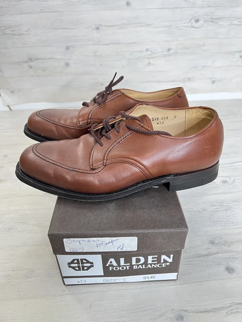 ALDEN MEN'S SHOE 473 Foot Balance Size 4 1/2 4E Light Brown Lace