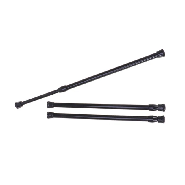 Young21 Bastone Tenda Doccia Telescopico 30-50 Cm | Asta A Molla In Metallo Nero