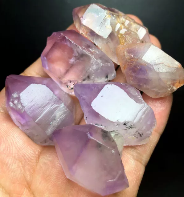 132g 6PCS  WOW! Beautiful Super Seven Skeletal Amethyst Quartz Crystal  S878