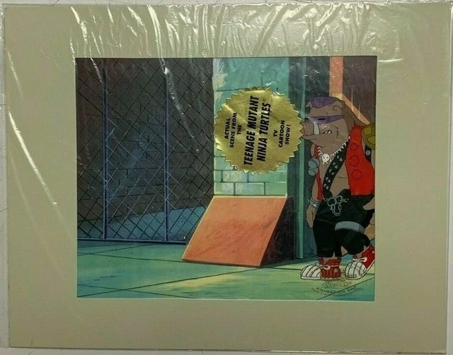 TMNT Teenage Mutant Ninja Turtles OPC Original Production Cel Matted Bebop