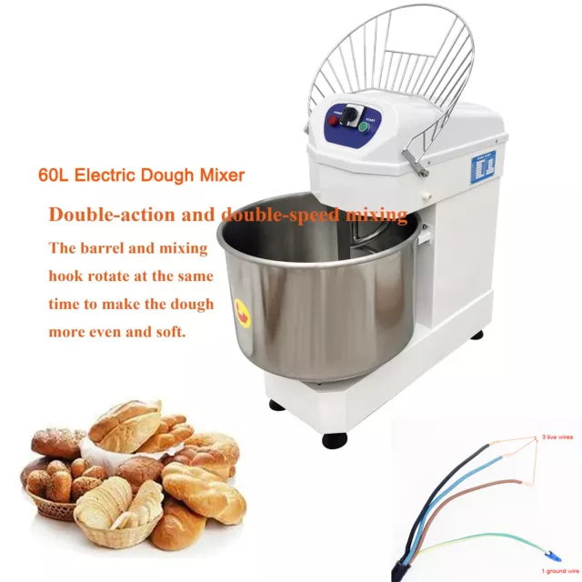 220V Commercial Stand Electric Flour Mixer Machine,60L Dough Kneading Machine ﻿