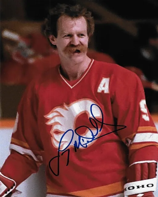 Lanny McDonald Calgary Flames HOF STATS Autographed 16x20 - NHL
