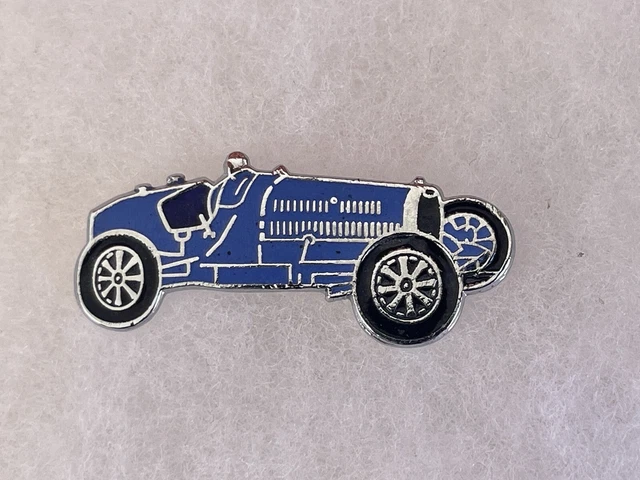Three Racing Cars Pin VINTAGE BUGATTI TYPE 35 Race Car Enamelled Badge Lapel Pin Automobilia ...