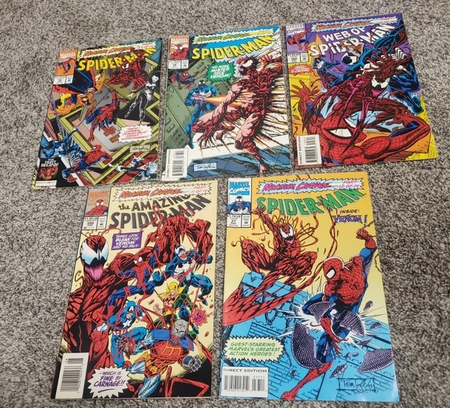 Maximum Carnage Lot # 4 8 10 11 12 Amazing Spider-Man 380 Web 103 35 36 37 Run