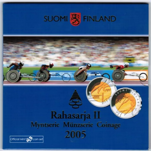 Finnland Offizieller Kurssatz 2005/II mit Euromünzen 1Cent bis 2€ und 5 Euro (1)