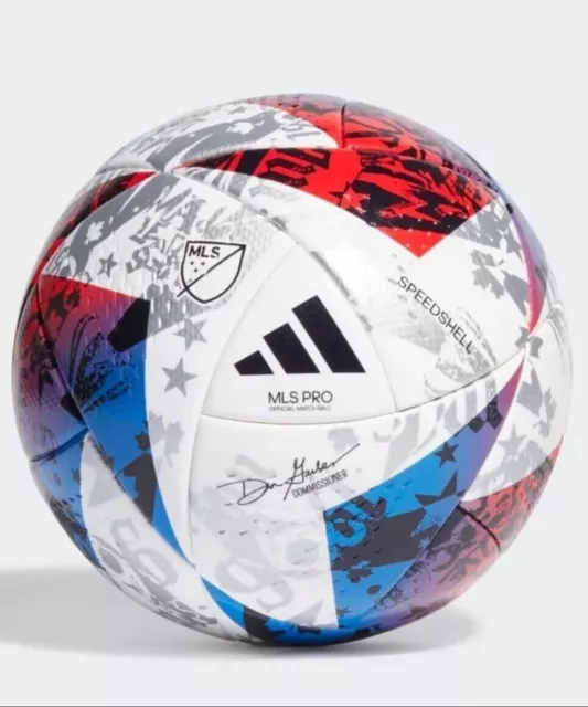 Adidas MLS OFFICIAL Match Ball 2023 24 Game Ball White Red Soccer HT9026 Size 5