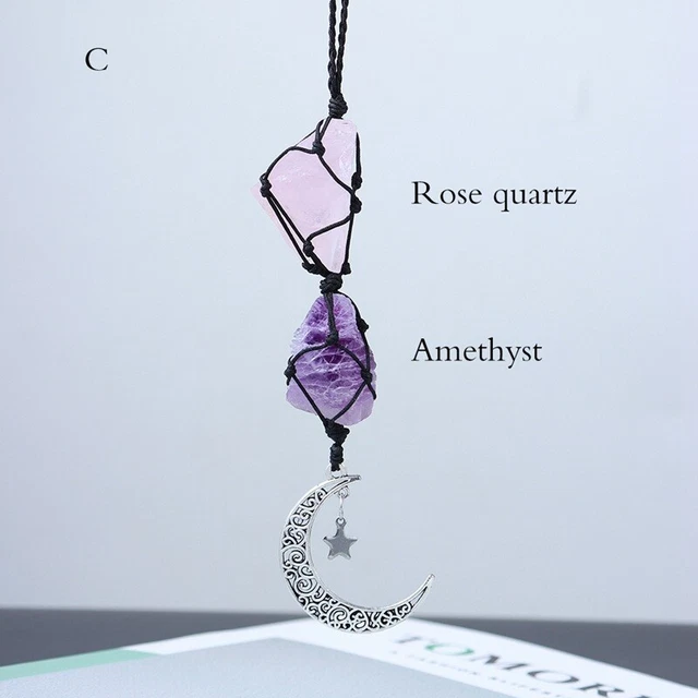 Natural Quartz Crystal Rock Stone Pendant Chakra Pendulum Necklace Healing Reiki