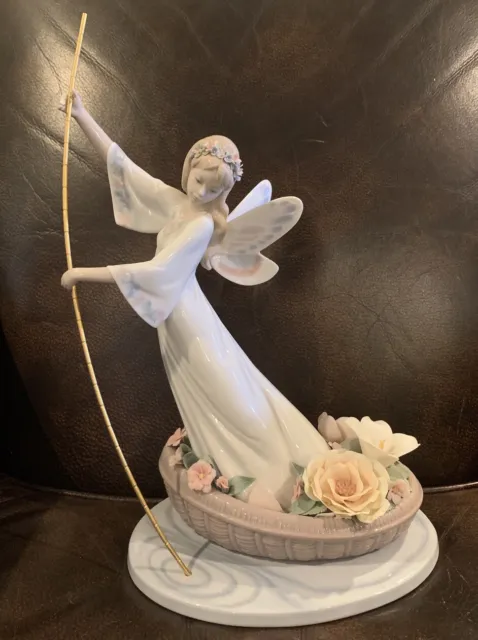 Lladro Enchanted Lake Limited Edition Fairy Flowers Boat - see pics/desc *Damage