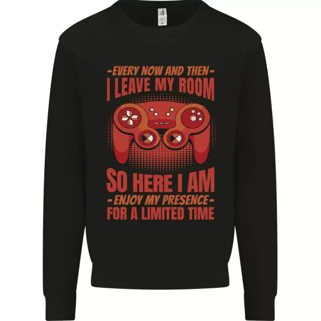 Every Now & Then I Leave My Room Gamer Kids Sweatshirt Jumper