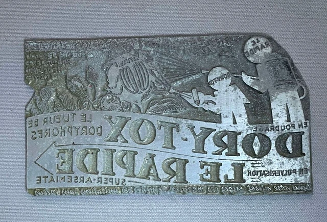 Ancienne Plaque D'imprimerie Typo – Objet Déco Vintage Atelier
