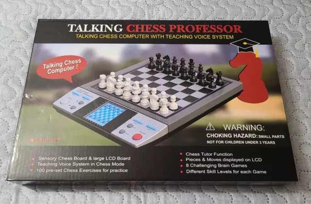 Talking Chess Professor Computer Tutor Teaching Voice System 8 games New In Box