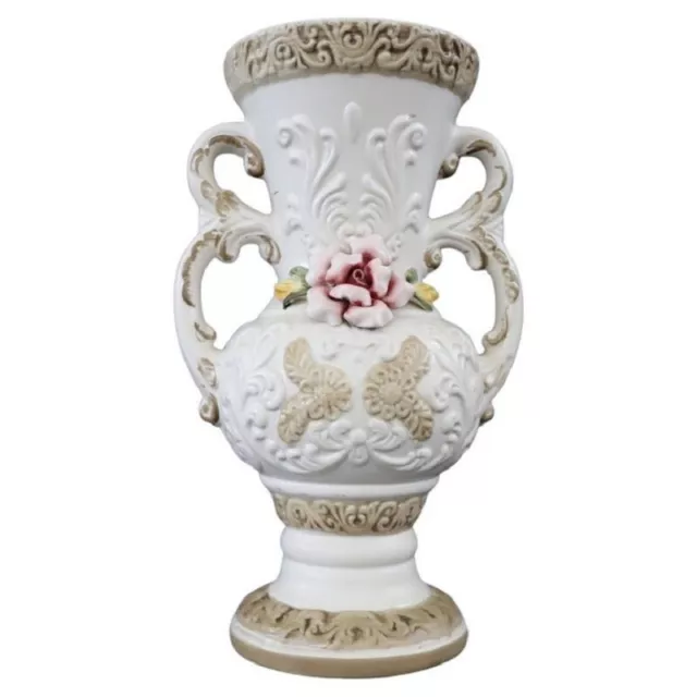 Vase En Biscuit Porcelaine Par Capodimonte