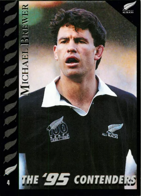 ✺New✺ 1995 NEW ZEALAND ALL BLACKS World Cup Card MICHAEL BREWER Contenders