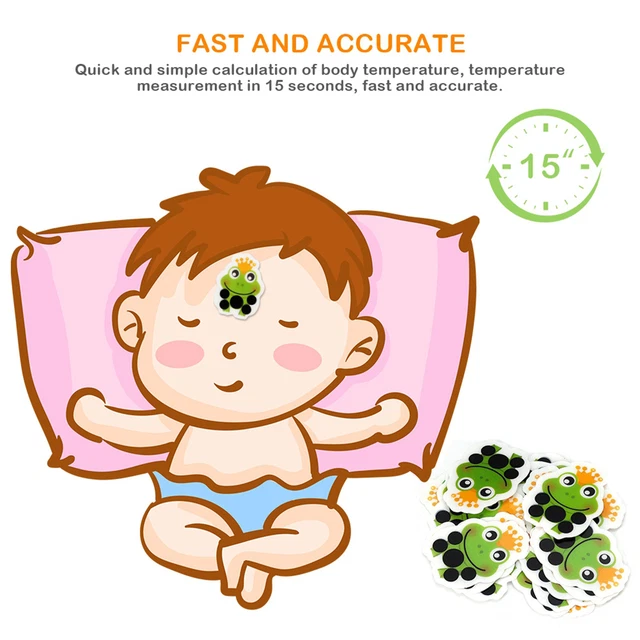 20 piezas ABS para niños niños adorable cuidado del bebé con dibujos animados frente flexible cuerpo fiebre