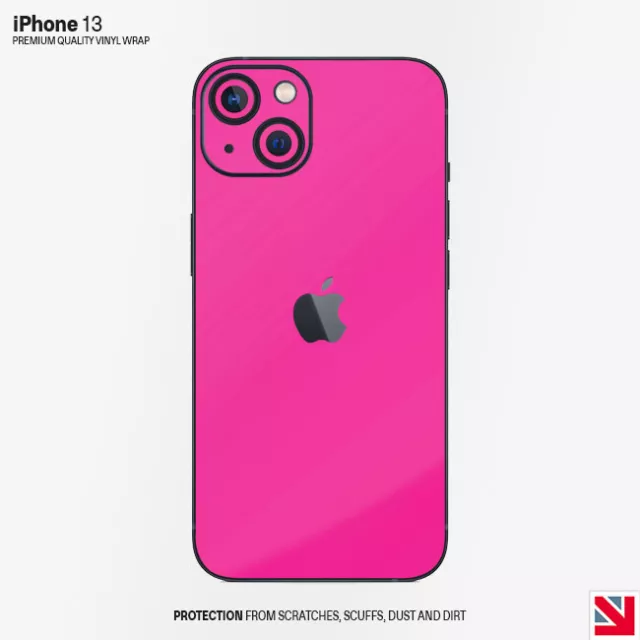 FLUORESCENT PINK iPhone 13 Skin Decal Vinyl Sticker Wrap