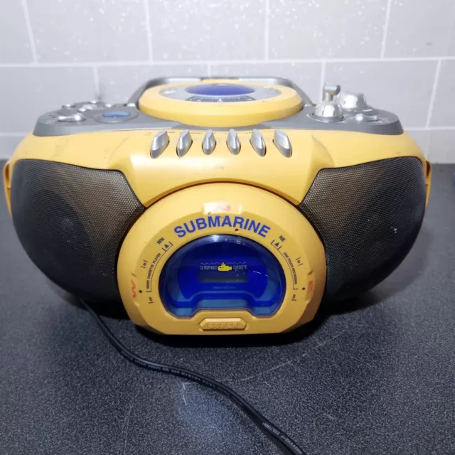 Vintage Daweoo Submarine ACD-512M Portable Radio CD Player Cassette BoomBox Rare